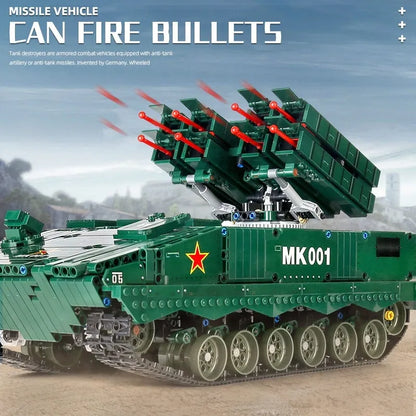 Mould King MOC Motorized Building Block Set: RC APP HJ10 anti-tank Missile, Model K20001