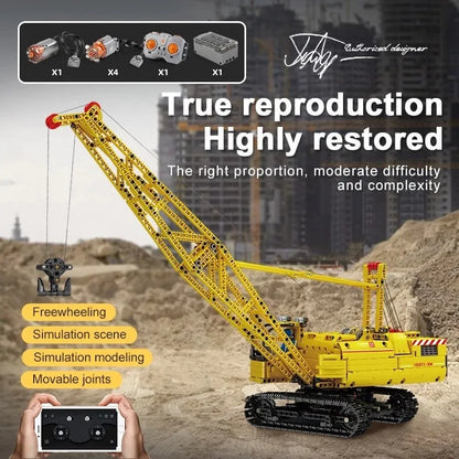 Mould King MOC Building Block Set: Motorized APP RC Crawler Crane, Model 17001