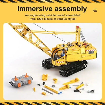 Mould King MOC Building Block Set: Motorized APP RC Crawler Crane, Model 17001