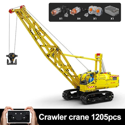 Mould King MOC Building Block Set: Motorized APP RC Crawler Crane, Model 17001