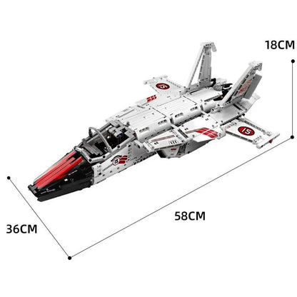 Mould King MOC Building Block Set: Motorized RC Air Racing Jet 15013, Model K15013