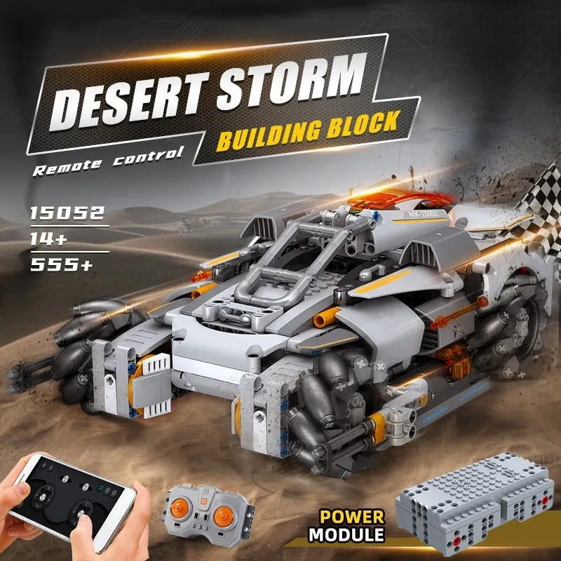 Mould King MOC Building Block Set: Motorized RC Desert Storm Car, Model K15052