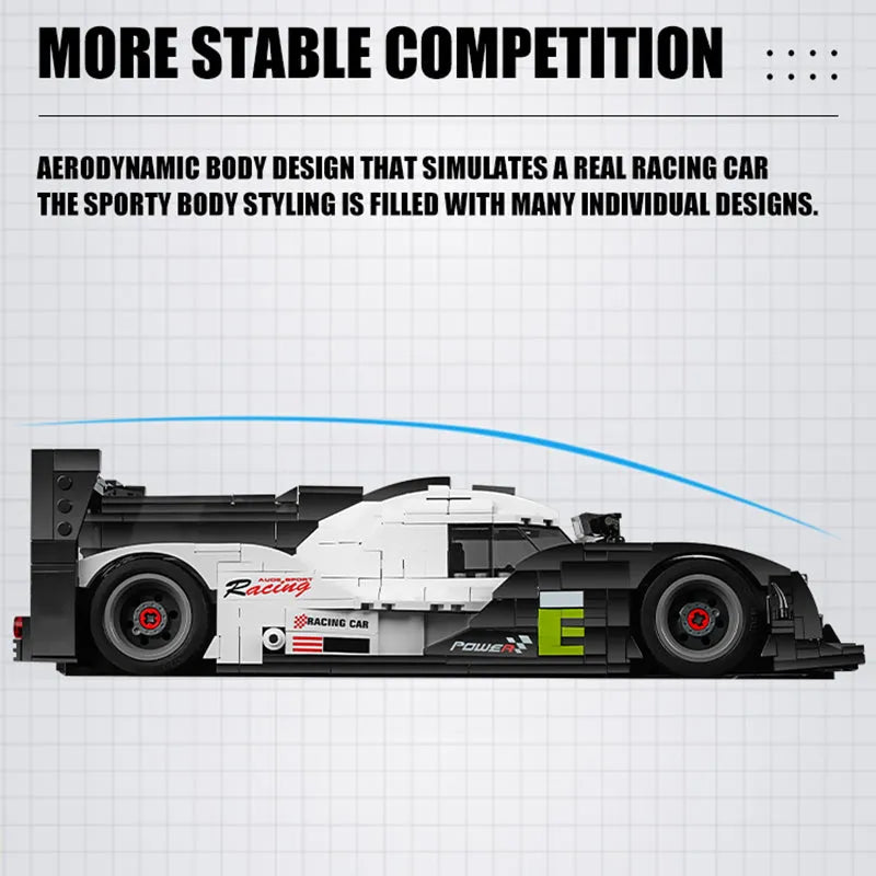 Mould King MOC Building Block Set: Porsche 919 Racing Sports Car 10002, Model K10002