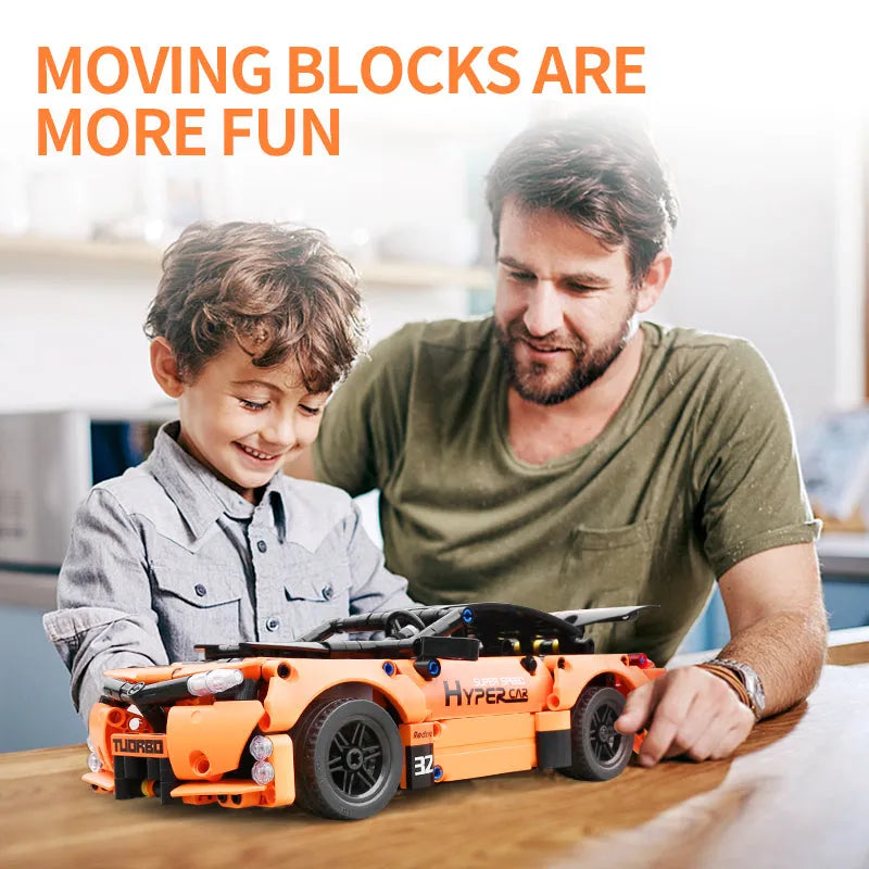 Mould King MOC Motorized Building Block Set: RC APP Challenger Sport Racing Car 15006