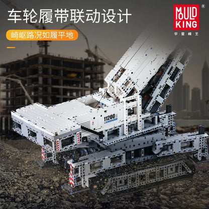 Mould King MOC Motorized Building Block Set: RC APP Liebherr Crawler Crane 17002