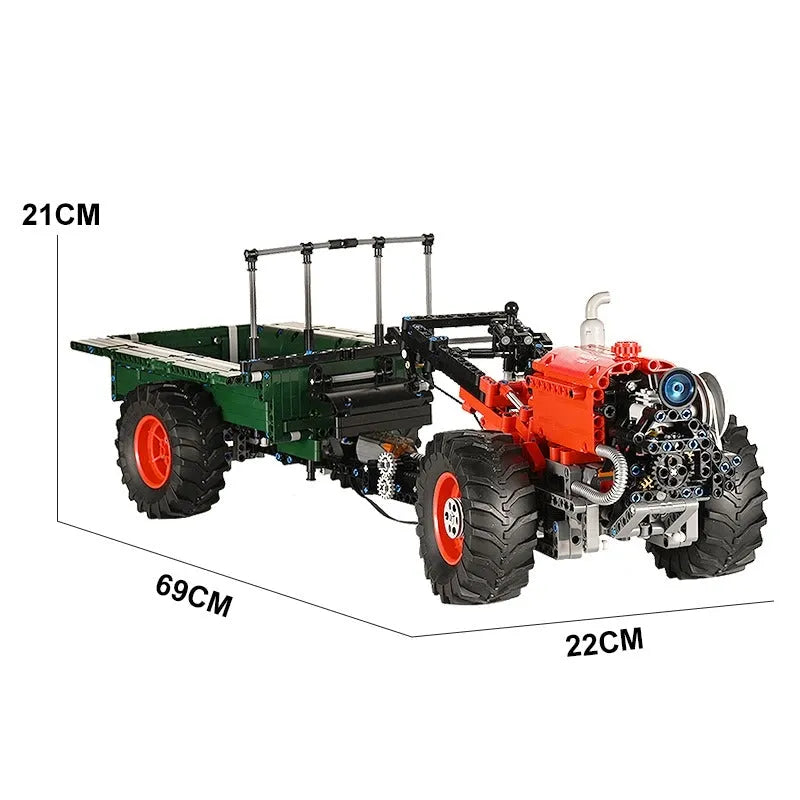Mould King MOC Building Block Set: RC APP Motorized Farm Tractor 17005, Model K17005