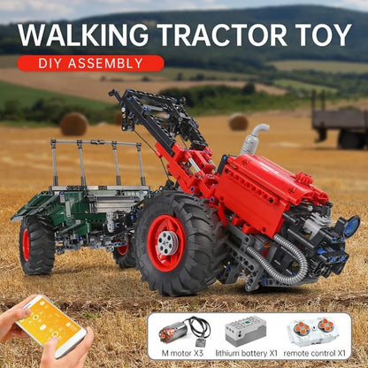 Mould King MOC Building Block Set: RC APP Motorized Farm Tractor 17005, Model K17005