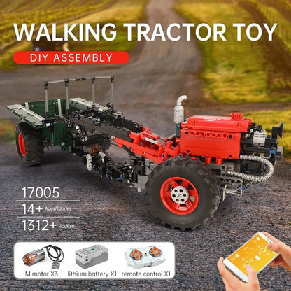 Mould King MOC Building Block Set: RC APP Motorized Farm Tractor 17005, Model K17005