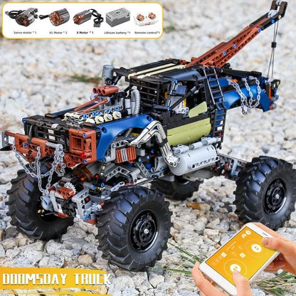 Mould King MOC Motorized Building Block Set: RC APP Rebel Tow Service Truck 18006
