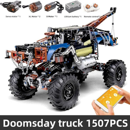 Mould King MOC Motorized Building Block Set: RC APP Rebel Tow Service Truck 18006