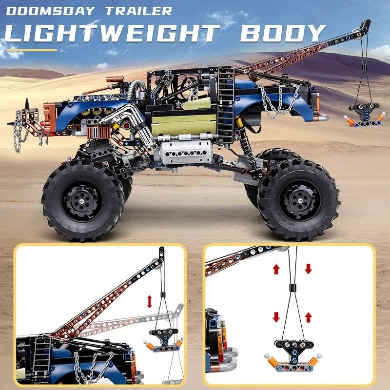 Mould King MOC Motorized Building Block Set: RC APP Rebel Tow Service Truck 18006
