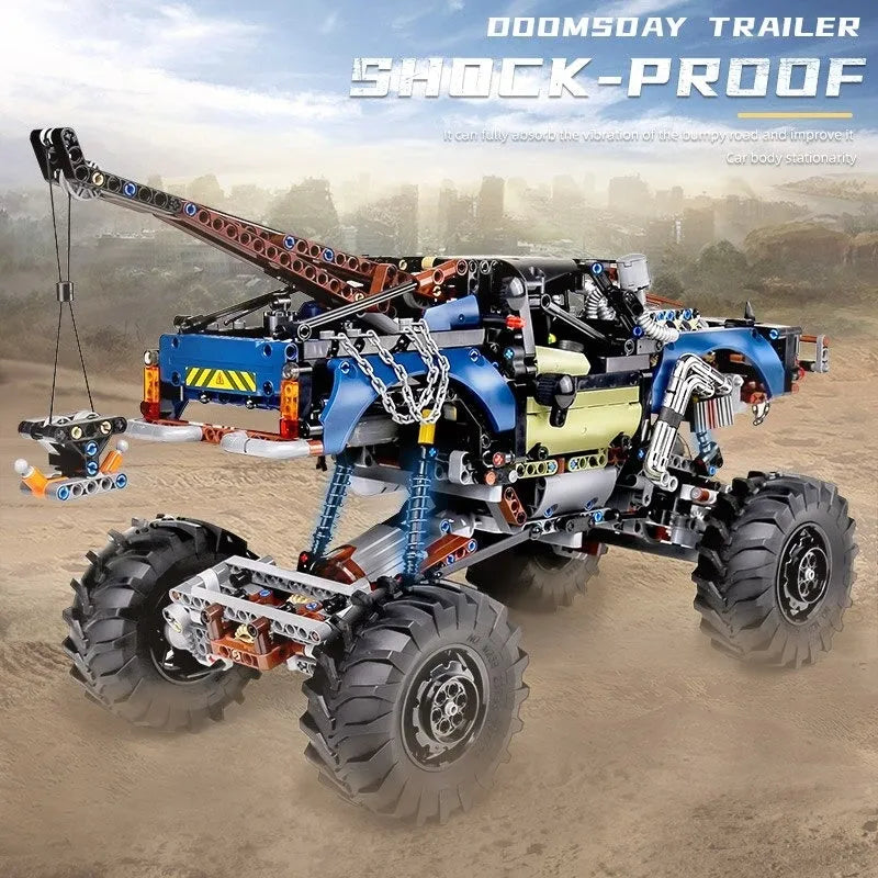 Mould King MOC Motorized Building Block Set: RC APP Rebel Tow Service Truck 18006