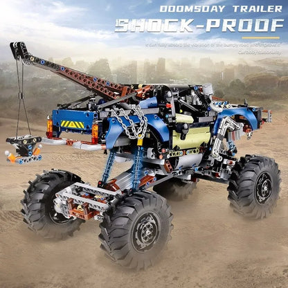 Mould King MOC Motorized Building Block Set: RC APP Rebel Tow Service Truck 18006