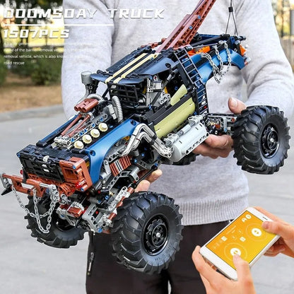 Mould King MOC Motorized Building Block Set: RC APP Rebel Tow Service Truck 18006
