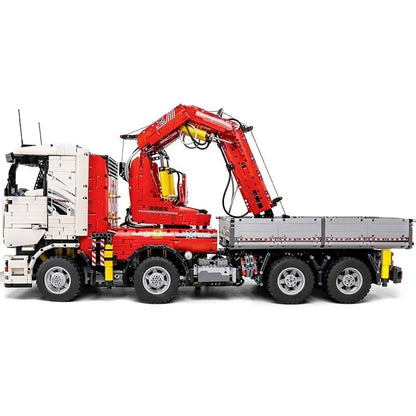 Mould King MOC Motorized Building Block Set: RC City Large Pneumatic Crane Truck, Model 19002