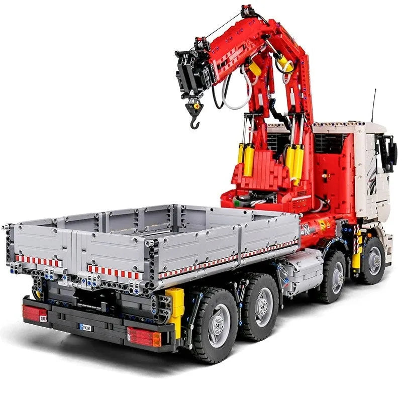 Mould King MOC Motorized Building Block Set: RC City Large Pneumatic Crane Truck, Model 19002