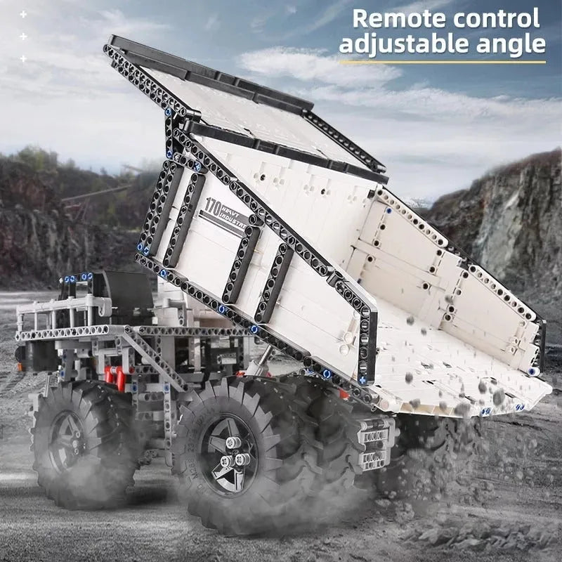 Mould King MOC Motorized Building Block Set: RC Custom Mining Dump Truck 13170