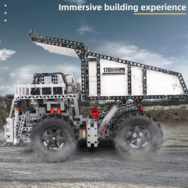 Mould King MOC Motorized Building Block Set: RC Custom Mining Dump Truck 13170