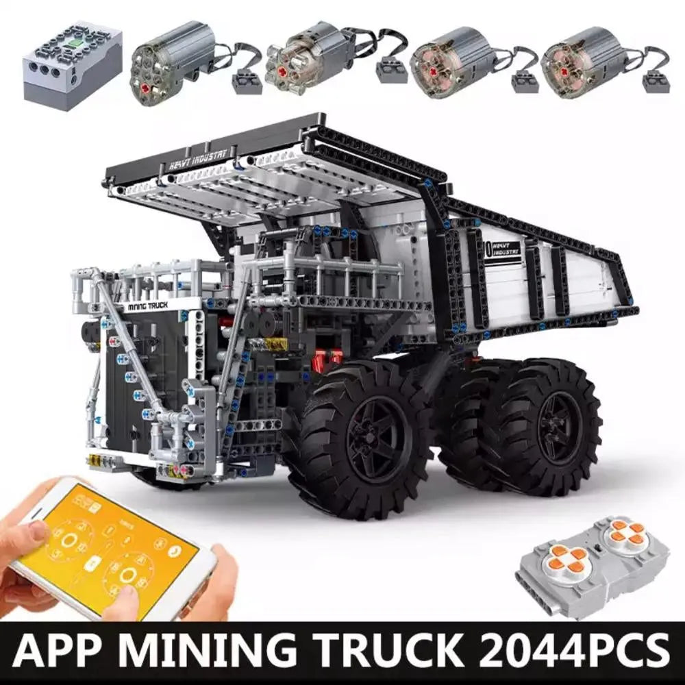 Mould King MOC Motorized Building Block Set: RC Custom Mining Dump Truck 13170