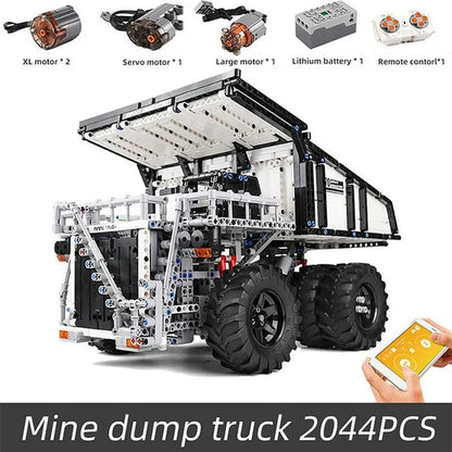 Mould King MOC Motorized Building Block Set: RC Custom Mining Dump Truck 13170