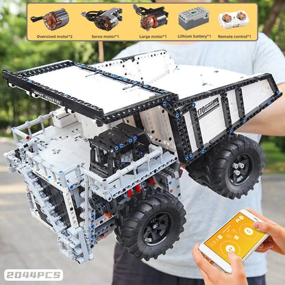 Mould King MOC Motorized Building Block Set: RC Custom Mining Dump Truck 13170