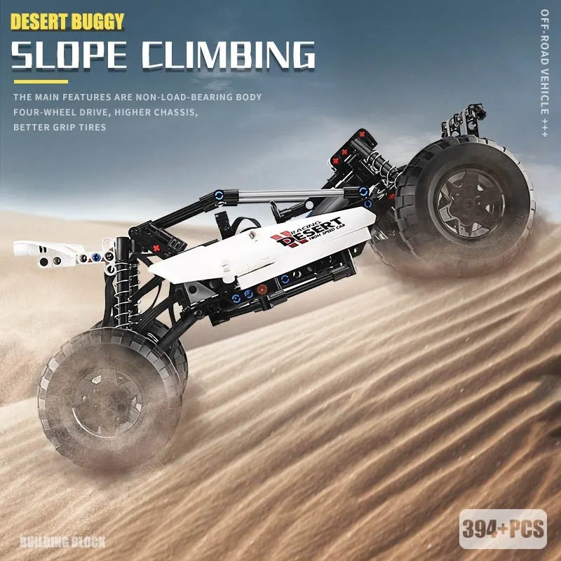 Mould King MOC Motorized Building Block Set: RC Desert Racing Buggy Truck 18001, Model K18001