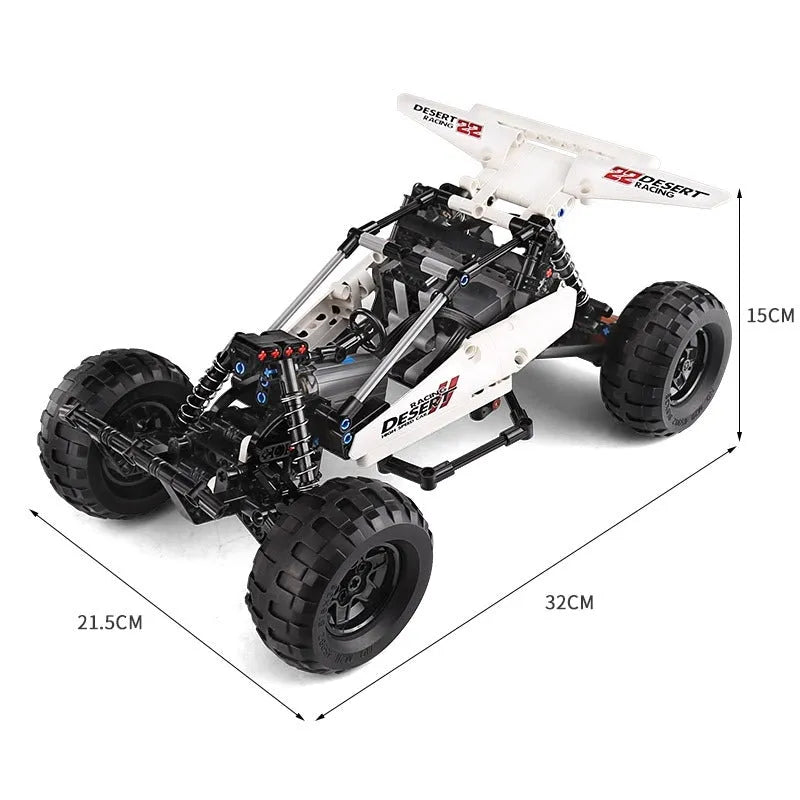 Mould King MOC Motorized Building Block Set: RC Desert Racing Buggy Truck 18001, Model K18001