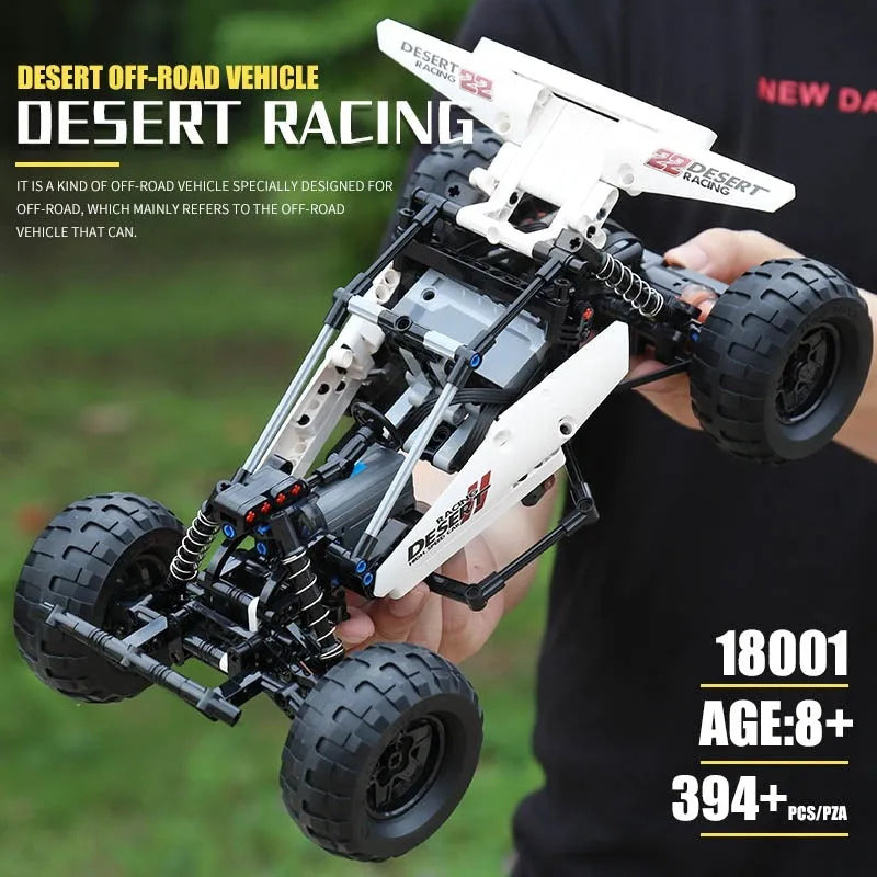 Mould King MOC Motorized Building Block Set: RC Desert Racing Buggy Truck 18001, Model K18001