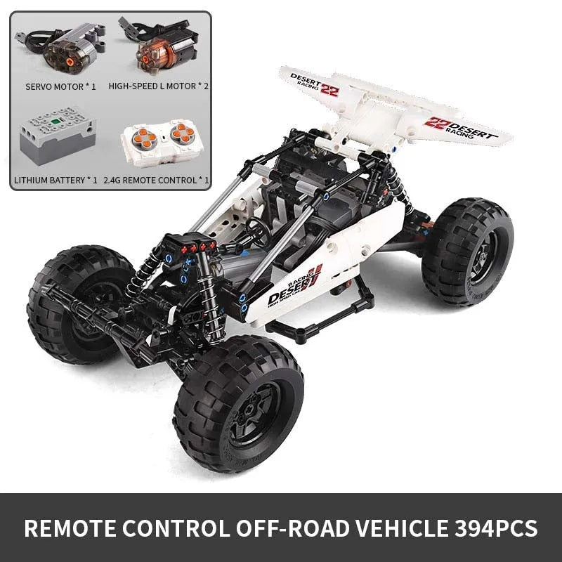 Mould King MOC Motorized Building Block Set: RC Desert Racing Buggy Truck 18001, Model K18001