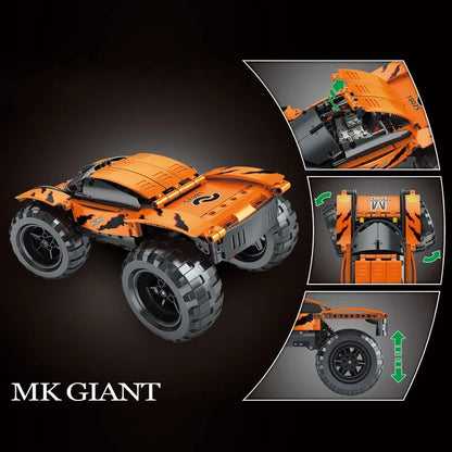 Mould King MOC Motorized Building Block Set: RC Giant Monster Buggy Truck 18025, Model K18025
