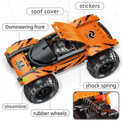 Mould King MOC Motorized Building Block Set: RC Giant Monster Buggy Truck 18025, Model K18025