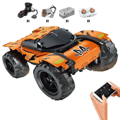 Mould King MOC Motorized Building Block Set: RC Giant Monster Buggy Truck 18025, Model K18025