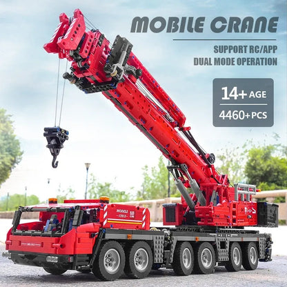Mould King MOC Motorized Building Block Set: RC Heavy GMK Mobile Crane Truck 17013