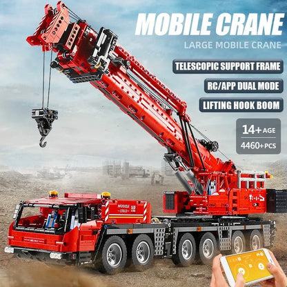 Mould King MOC Motorized Building Block Set: RC Heavy GMK Mobile Crane Truck 17013