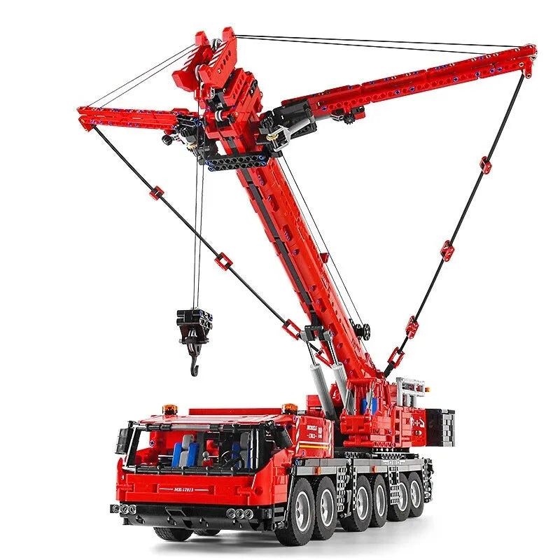Mould King MOC Motorized Building Block Set: RC Heavy GMK Mobile Crane Truck 17013