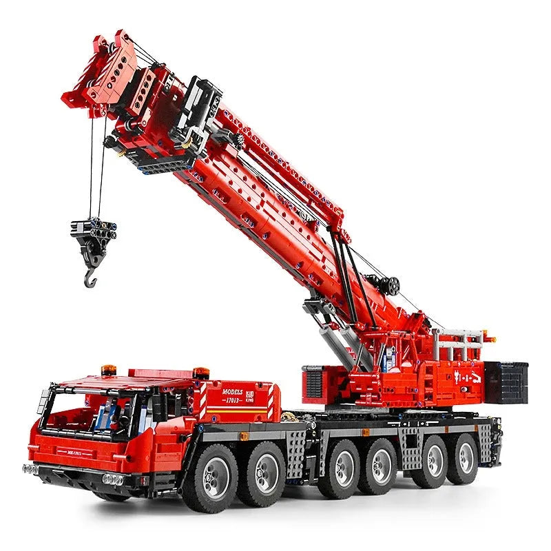 Mould King MOC Motorized Building Block Set: RC Heavy GMK Mobile Crane Truck 17013