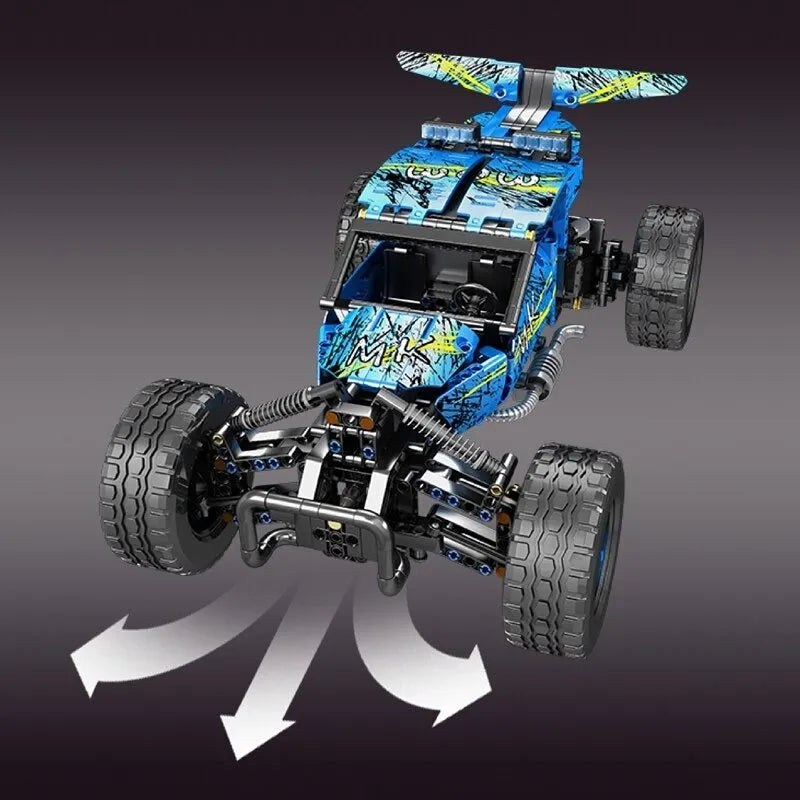 Mould King MOC Motorized Building Block Set: RC Hurricane Climbing Buggy Truck 18019, Model K18019A