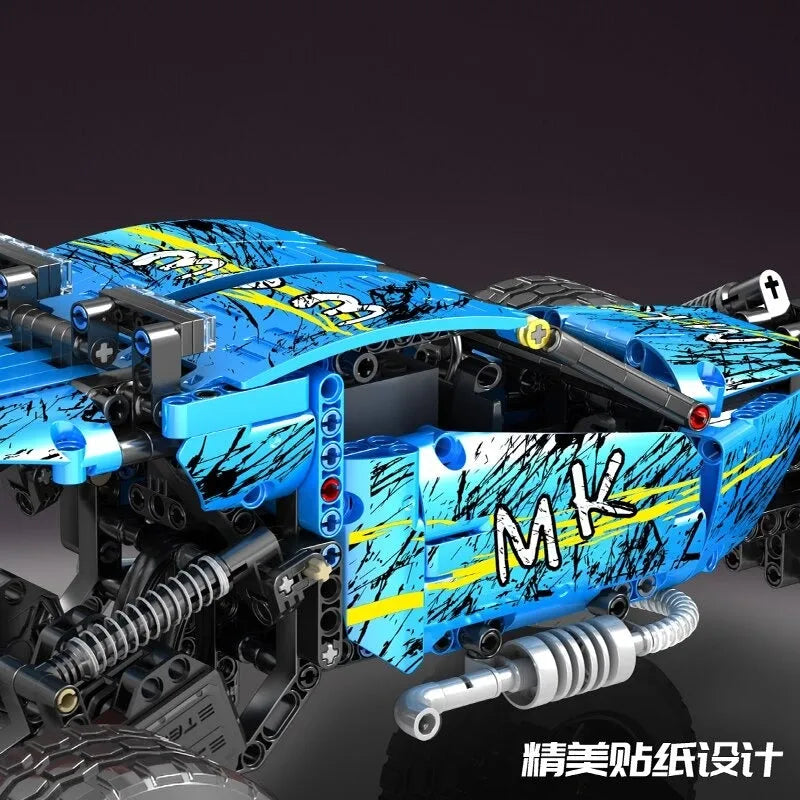 Mould King MOC Motorized Building Block Set: RC Hurricane Climbing Buggy Truck 18019, Model K18019A