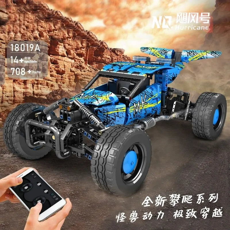 Mould King MOC Motorized Building Block Set: RC Hurricane Climbing Buggy Truck 18019, Model K18019A