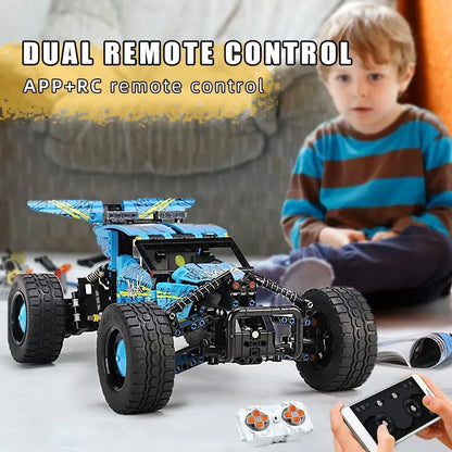Mould King MOC Motorized Building Block Set: RC Hurricane Climbing Buggy Truck 18019, Model K18019A