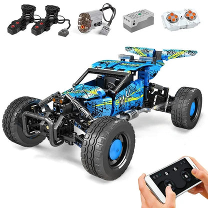 Mould King MOC Motorized Building Block Set: RC Hurricane Climbing Buggy Truck 18019, Model K18019A