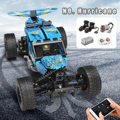 Mould King MOC Motorized Building Block Set: RC Hurricane Climbing Buggy Truck 18019, Model K18019A