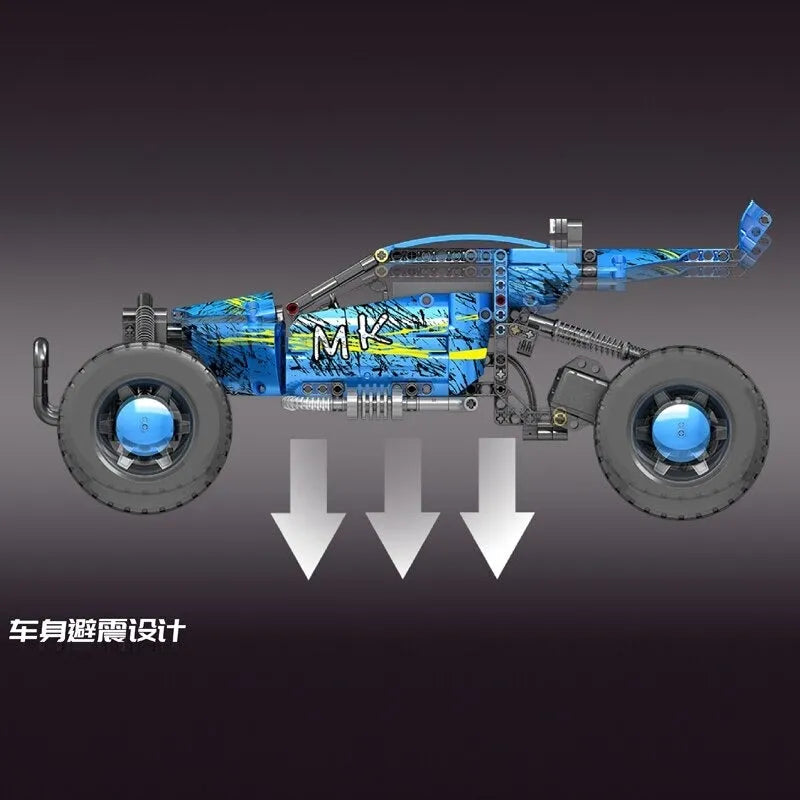 Mould King MOC Motorized Building Block Set: RC Hurricane Climbing Buggy Truck 18019, Model K18019A
