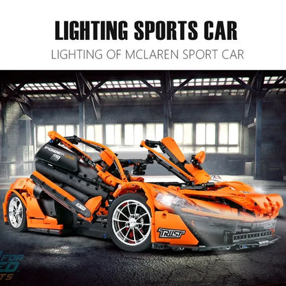 Mould King MOC Motorized Building Block Set: RC McLaren P1 Racing Hypercar 13090, Model 13090D