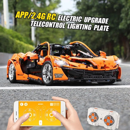 Mould King MOC Motorized Building Block Set: RC McLaren P1 Racing Hypercar 13090, Model 13090D