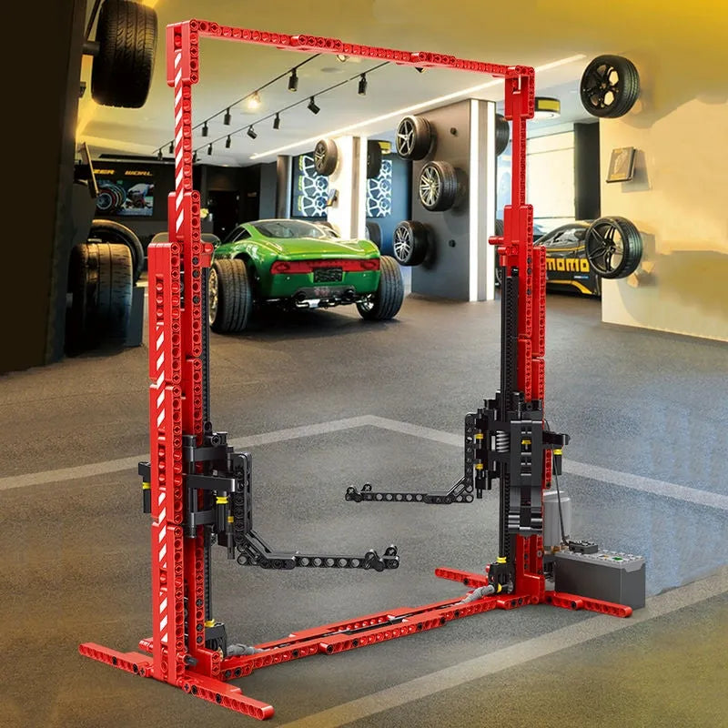 Mould King MOC Building Block Set: RC Motorized Car Lift 13053