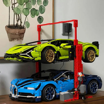 Mould King MOC Building Block Set: RC Motorized Car Lift 13053
