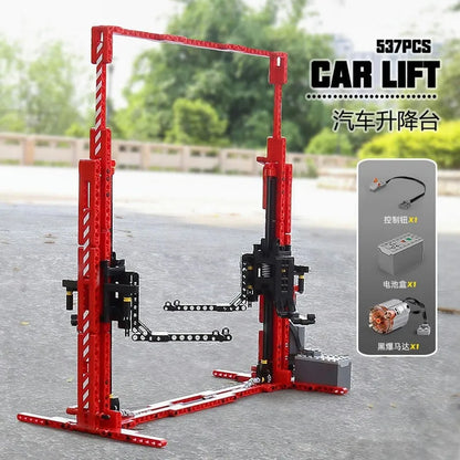 Mould King MOC Building Block Set: RC Motorized Car Lift 13053