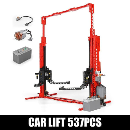 Mould King MOC Building Block Set: RC Motorized Car Lift 13053