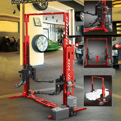 Mould King MOC Building Block Set: RC Motorized Car Lift 13053